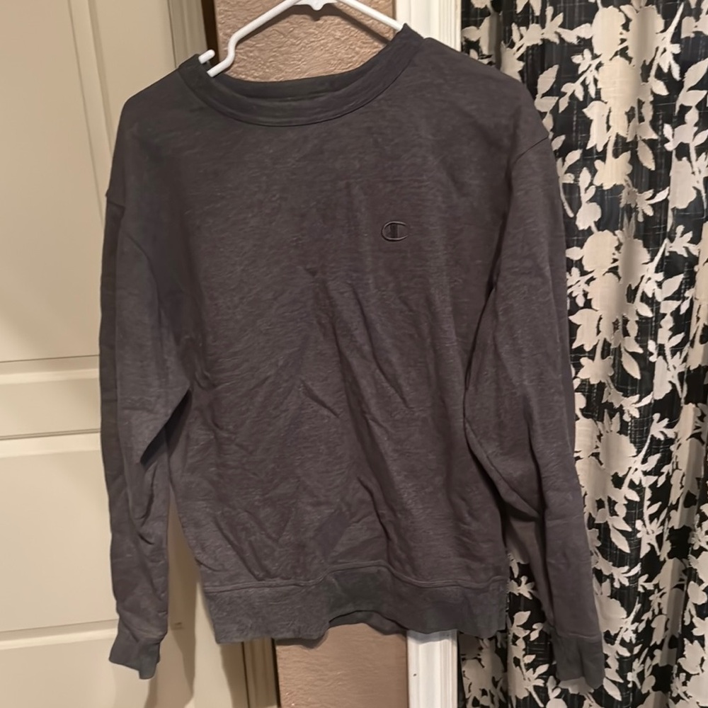 Champion Men's Dark Gray Crewneck Sweater